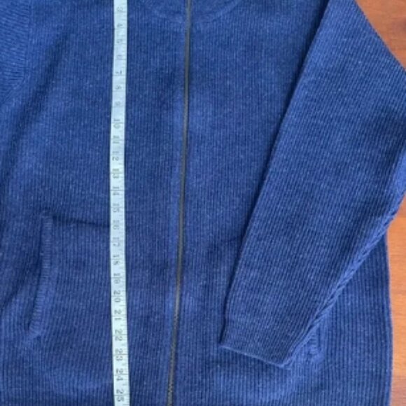 Patagonia Rare Vintage Wool Men's Navy Drivers knit Zip-Up Jacket Sweater Medium - Picture 10 of 10